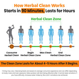 Usuario tomando Herbal Clean Qcarbo16 como parte de la rutina diaria.