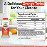 Herbal Clean Qcarbo16, vaso con bebida, aroma y sabor a fresa mango