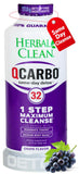 Herbal Clean Qcarbo32 botella con sabor a uva para detox
