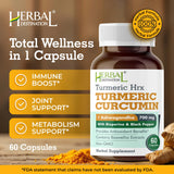 Herbal Destination Boswellia y Curcuma HRX: antioxidantes para apoyo diario.
