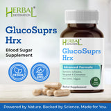 Etiqueta de GlucoSuprs Hrx, información de ingredientes clave.