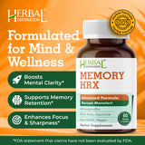 Herbal Destination Memory HRX: etiqueta frontal que destaca calidad y enfoque