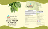 HERBAL HILLS polvo Bael listo para infusiones y mezclas diarias.