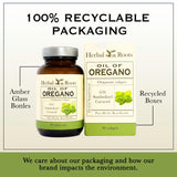 Cápsulas en frasco de Herbal Roots para consumo diario.