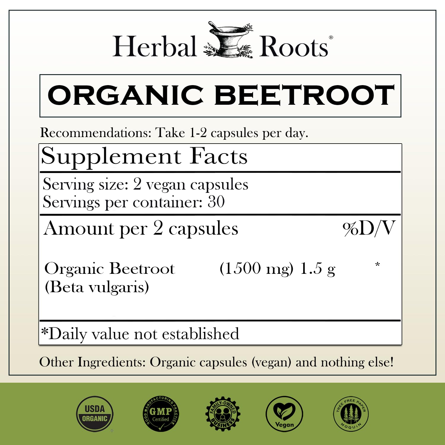 Polvo de remolacha organico Herbal Roots para batidos diarios