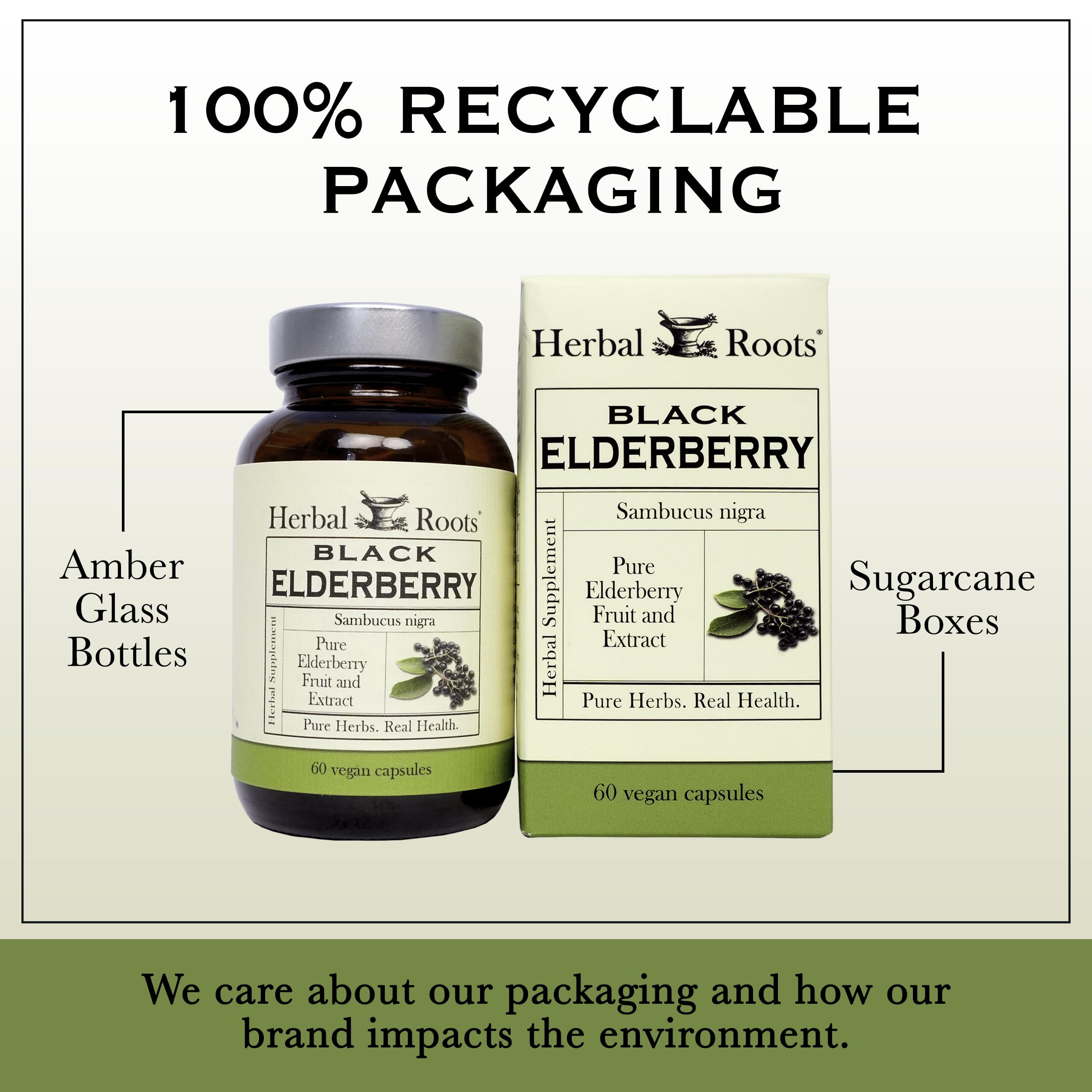 Herbal Roots Saúco Negro proceso cGMP, producto confiable con pruebas independientes