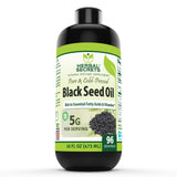 Herbal Secrets Aceite de Semilla Negra, botella de 16 onzas, uso diario saludable.