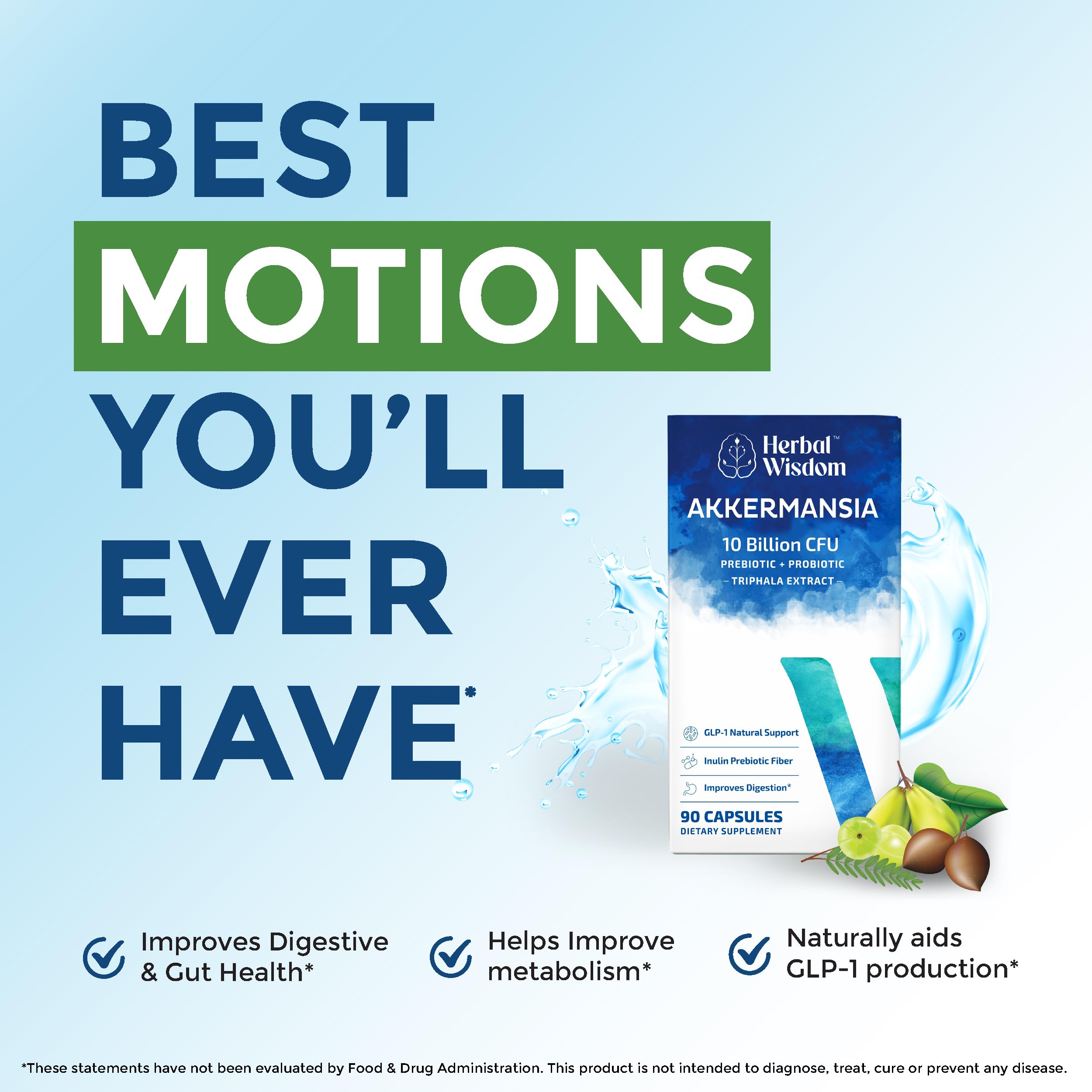 Capsulas de Herbal Wisdom Akkermansia Probiotico con recubrimiento para mayor llegada al intestino.
