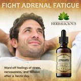 HERBALICIOUS Ashwagandha: cuentagotas para añadir en agua y buscar tranquilidad rápida.