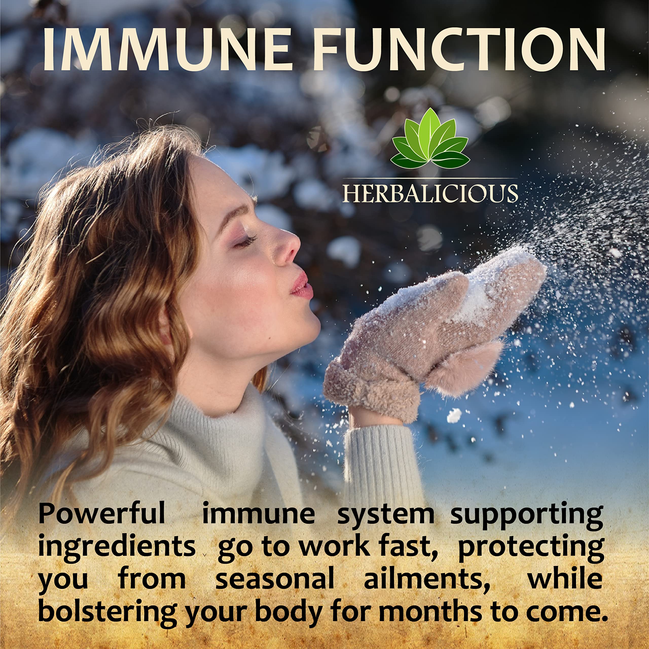 HERBALICIOUS Quina con vitamina C, D3 y zinc para defensa.