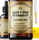 HERBALICIOUS Gotas de Mullein frasco vertido para respiracif3n me1s cf3moda