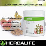 Herbalife Active Fiber Complex Manzana, etiqueta clara para identificar sabor y caducidad.