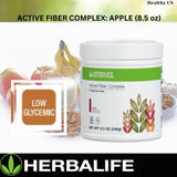 Herbalife Active Fiber Complex Manzana, manzana fresca que indica el sabor en el envase.