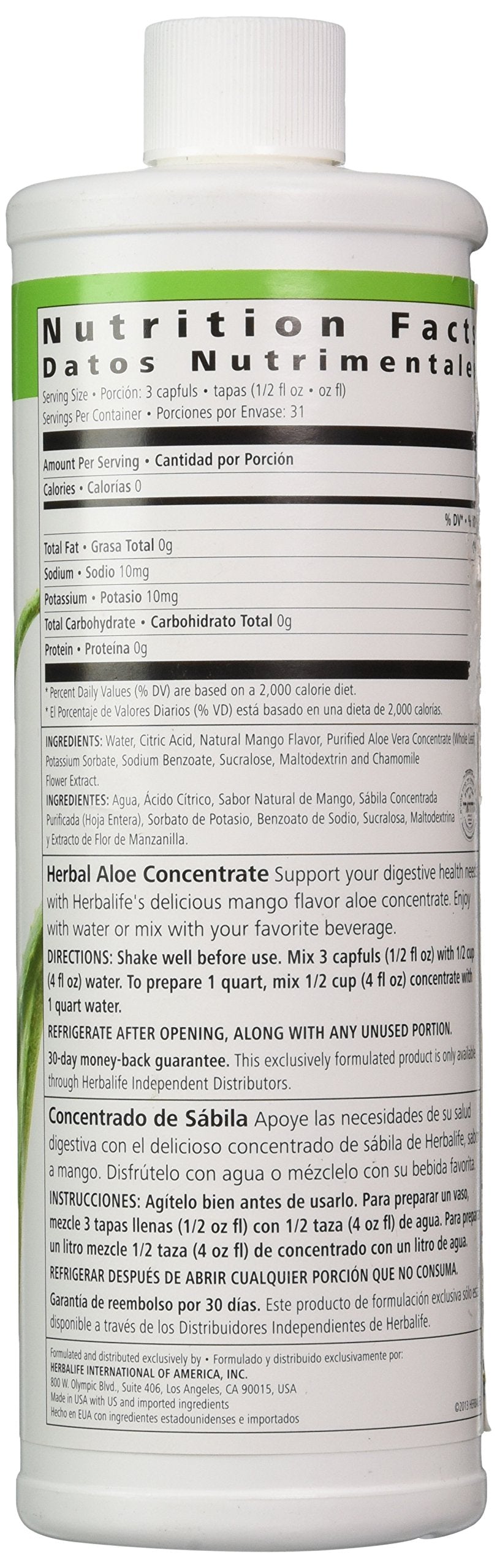 Herbalife Aloe Mango: aroma y sabor frutal intenso.