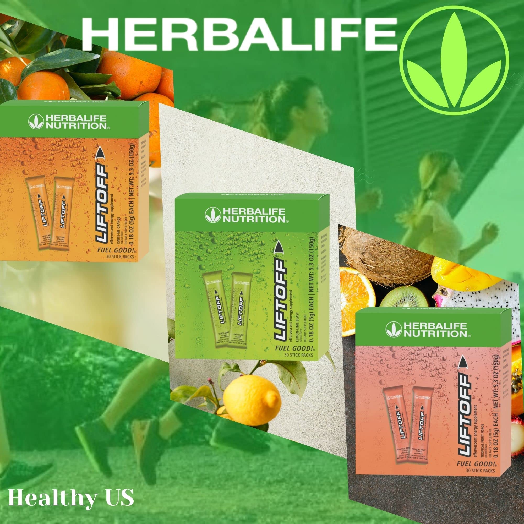 Vitaminas C y B acompañan Liftoff, señalando apoyo de energía diaria.