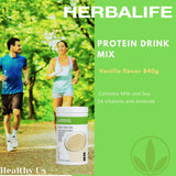 Envase práctico de Herbalife para almacenar y dosificar.
