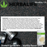 Textura suave de la mezcla Herbalife vainilla en vaso.