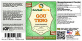 HerbalTerra Ramulus Uncariae cum Uncis, etiqueta; origen orgánico para uso versátil.