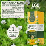 HERBAMAMA Bacopa monnieri dosis diaria: toma fácil para bienestar cerebral.