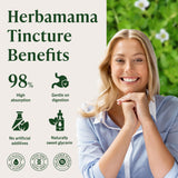 HERBAMAMA Bacopa monnieri sin alcohol: opción vegana y sin azúcares.
