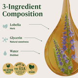 HERBAMAMA Lobelia tintura ingredientes simples: fórmula vegetariana y limpia.