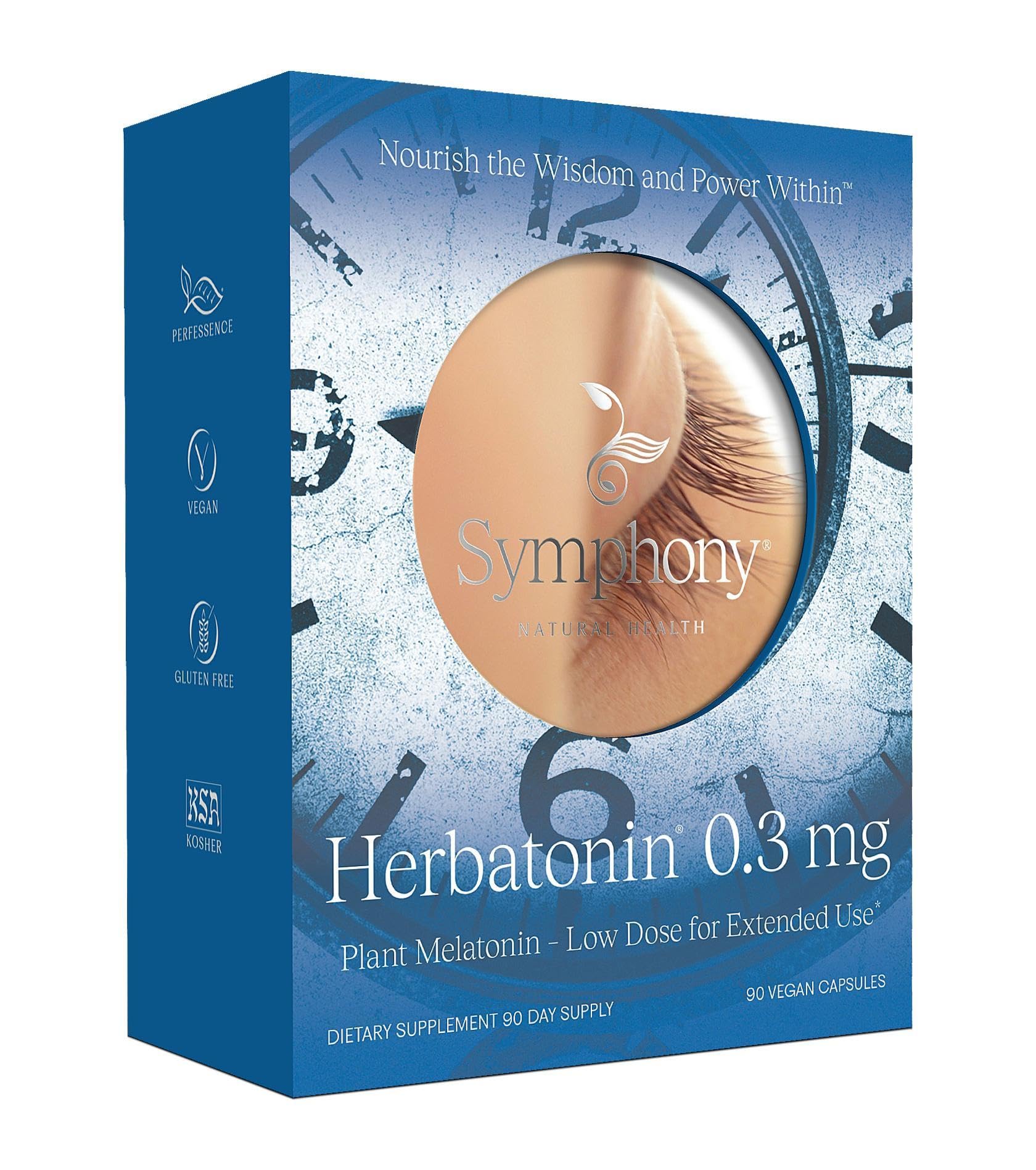 Herbatonin: botella 0,3 mg para apoyo suave al sueño nocturno.