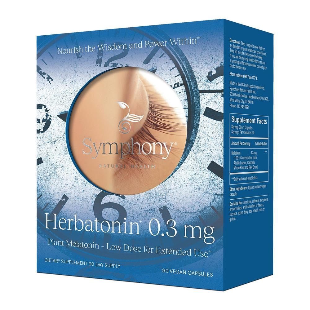 Herbatonin: botella en mesa nocturna, perfecto para ritual relajante.