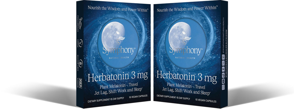 Botella de Herbatonin con melatonina vegetal para apoyar el sueño