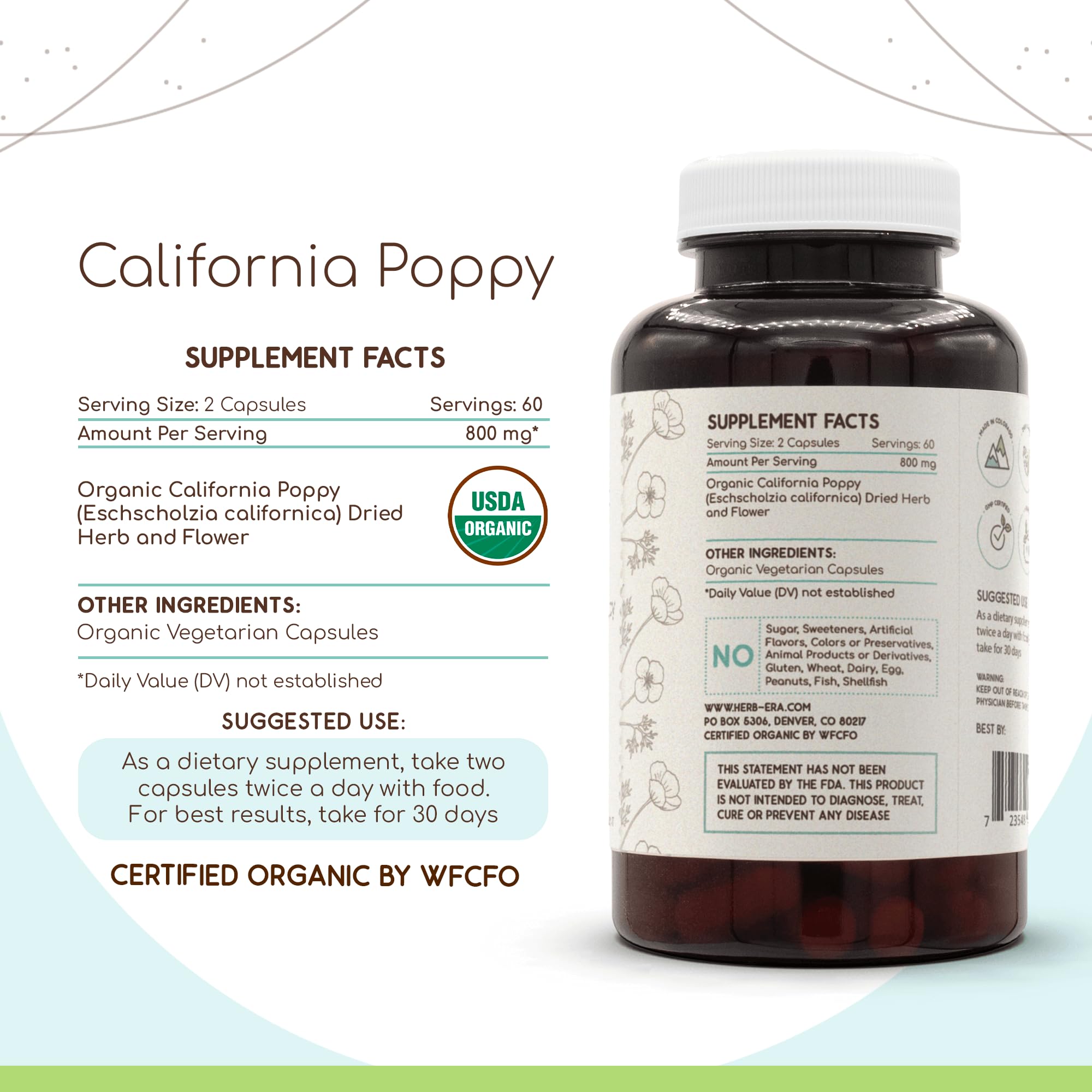 HerbEra California Poppy: cápsulas fáciles de consumir en cualquier momento