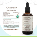 HerbEra Chickweed B120 – etiqueta con origen USDA Orgánico para mayor confianza.