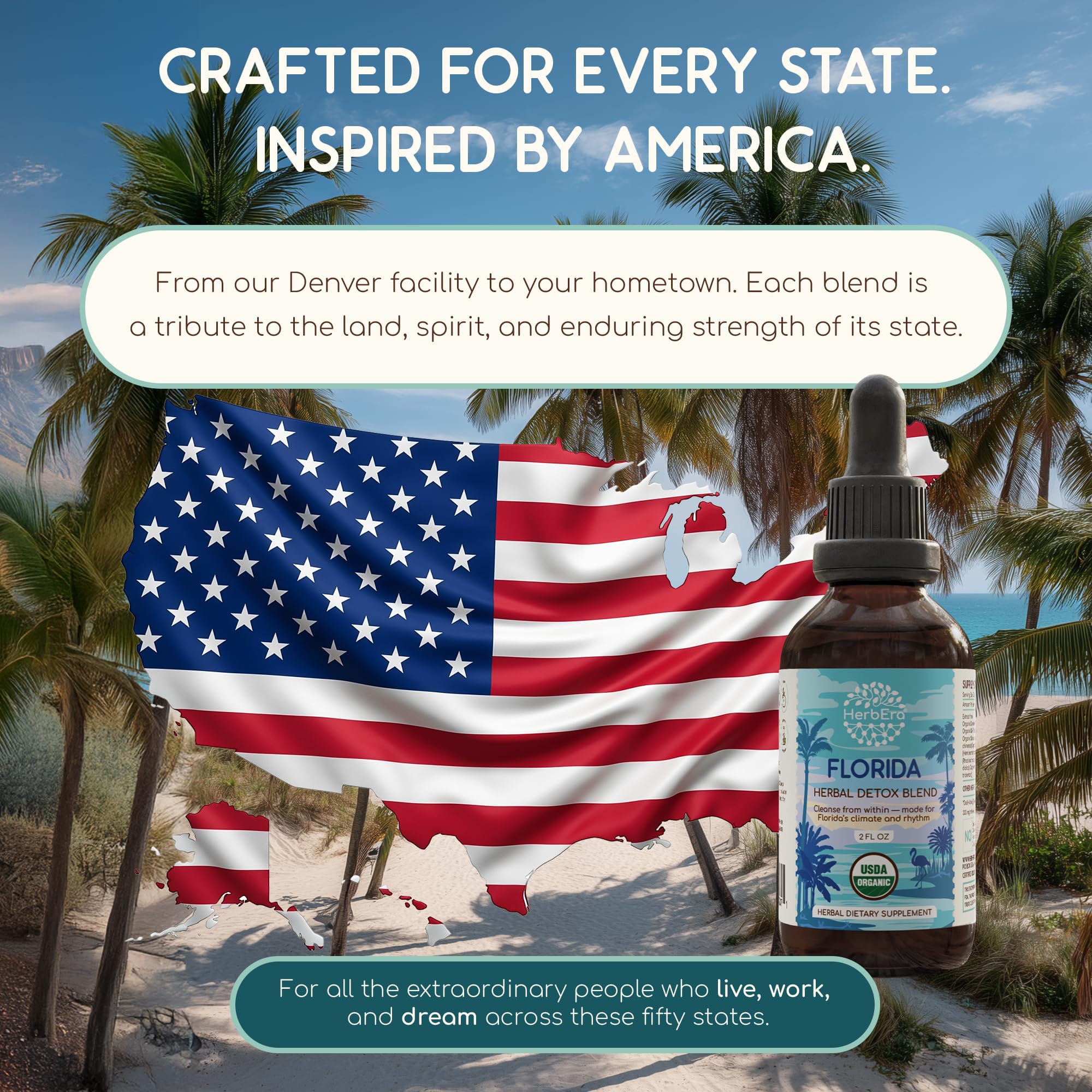 Empaque de HerbEra Florida Detox en formato práctico de 2 oz