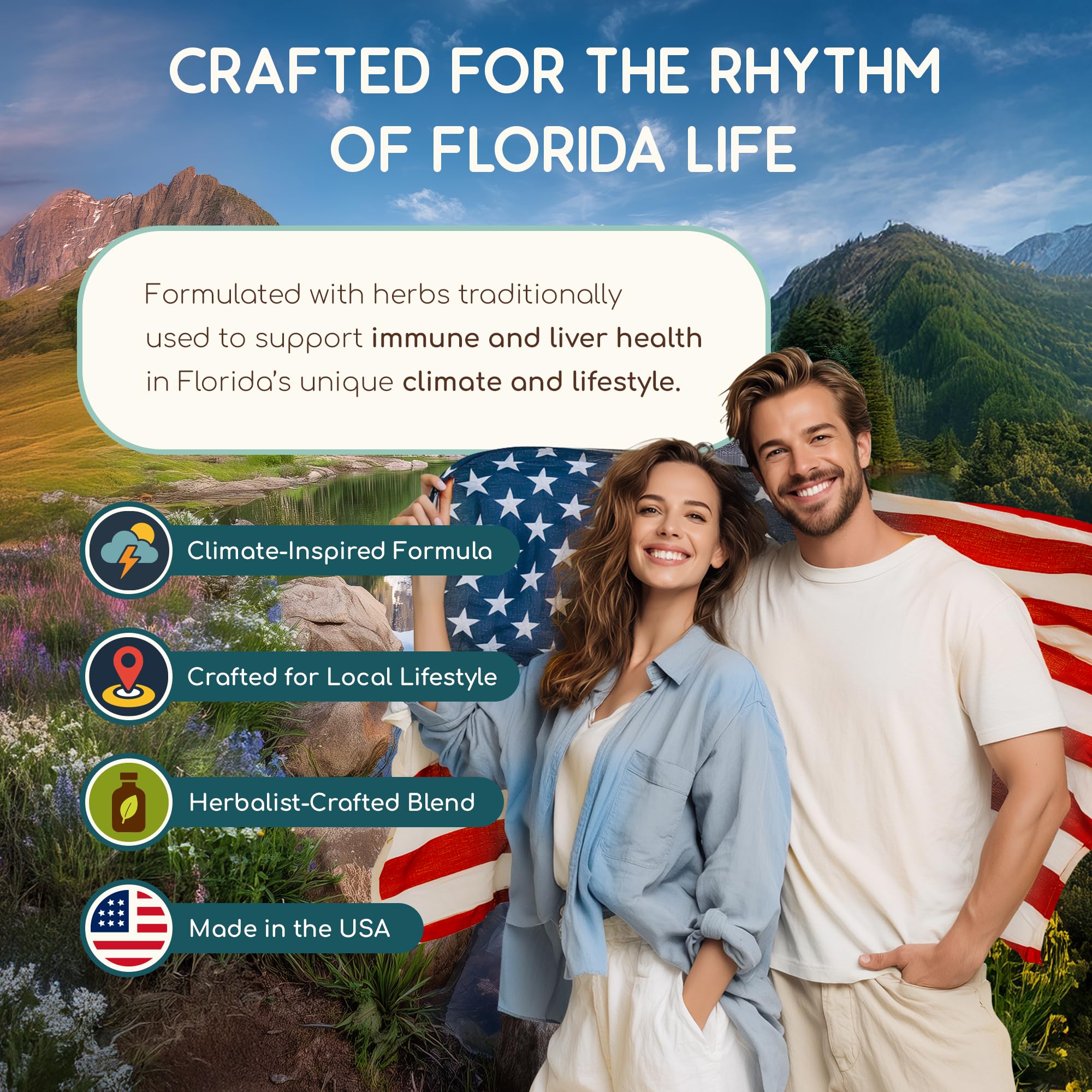 Etiqueta de HerbEra Florida Detox con información de ingredientes naturales