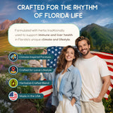 Etiqueta de HerbEra Florida Detox con información de ingredientes naturales