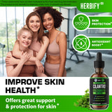 Etiqueta de HERBIFY Cilantro Tintura muestra antioxidantes y usos posibles