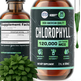 HERBIFY Gotas de clorofila, frasco frontal, energía natural.