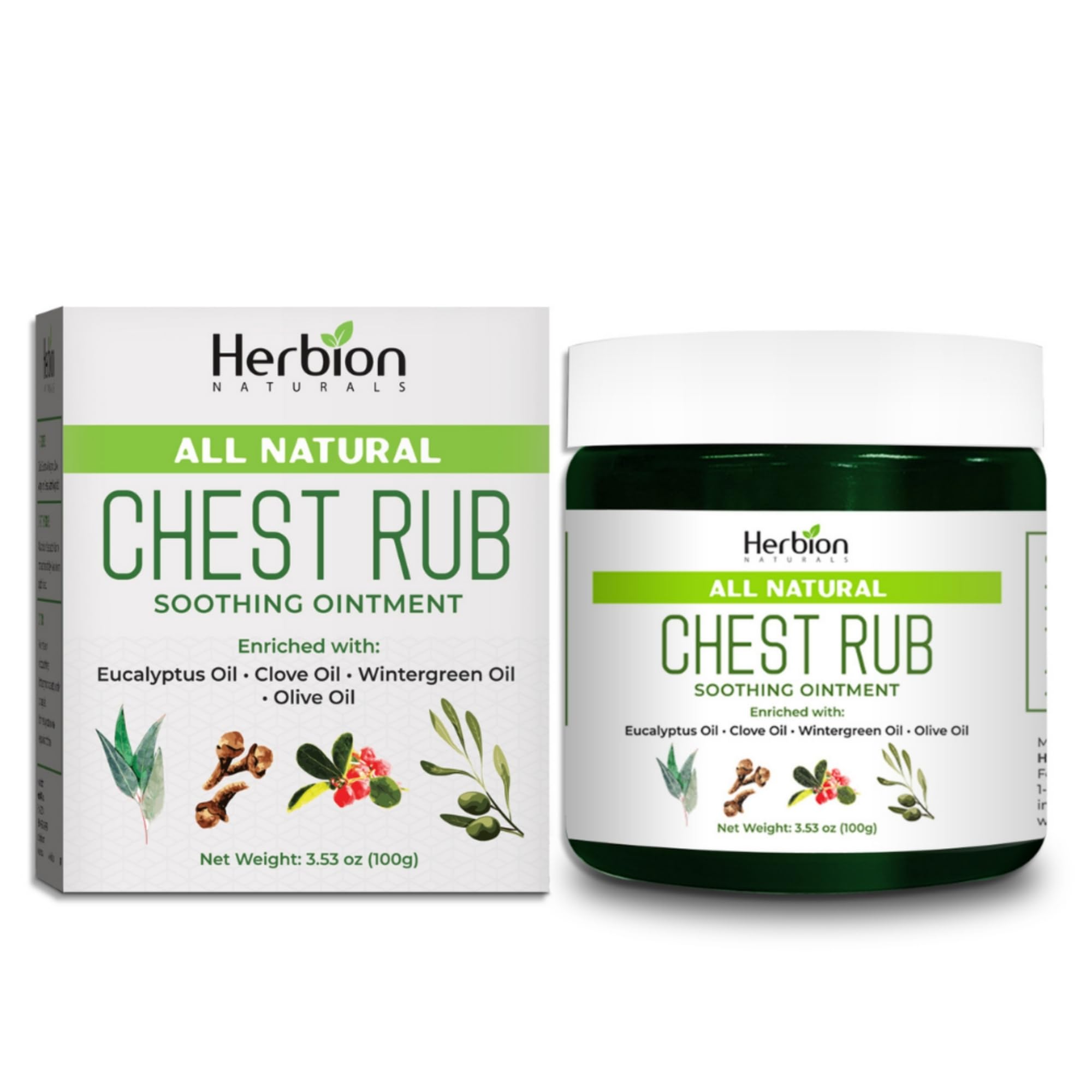 HERBION Naturals Chest Rub tubo primer plano, alivio de congestión para respirar mejor