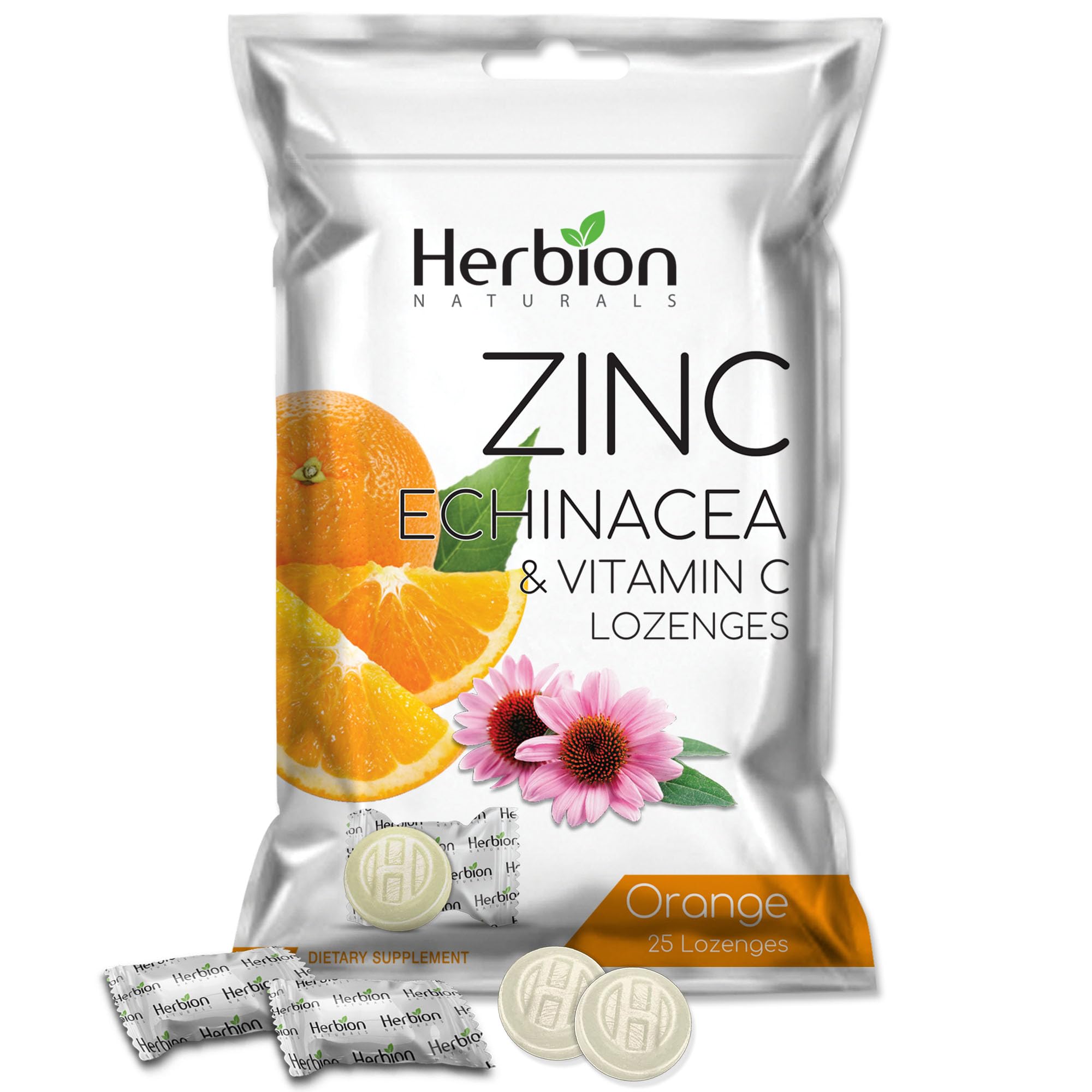 HERBION Naturals, pastilla naranja individual, fácil de llevar en cualquier bolso.