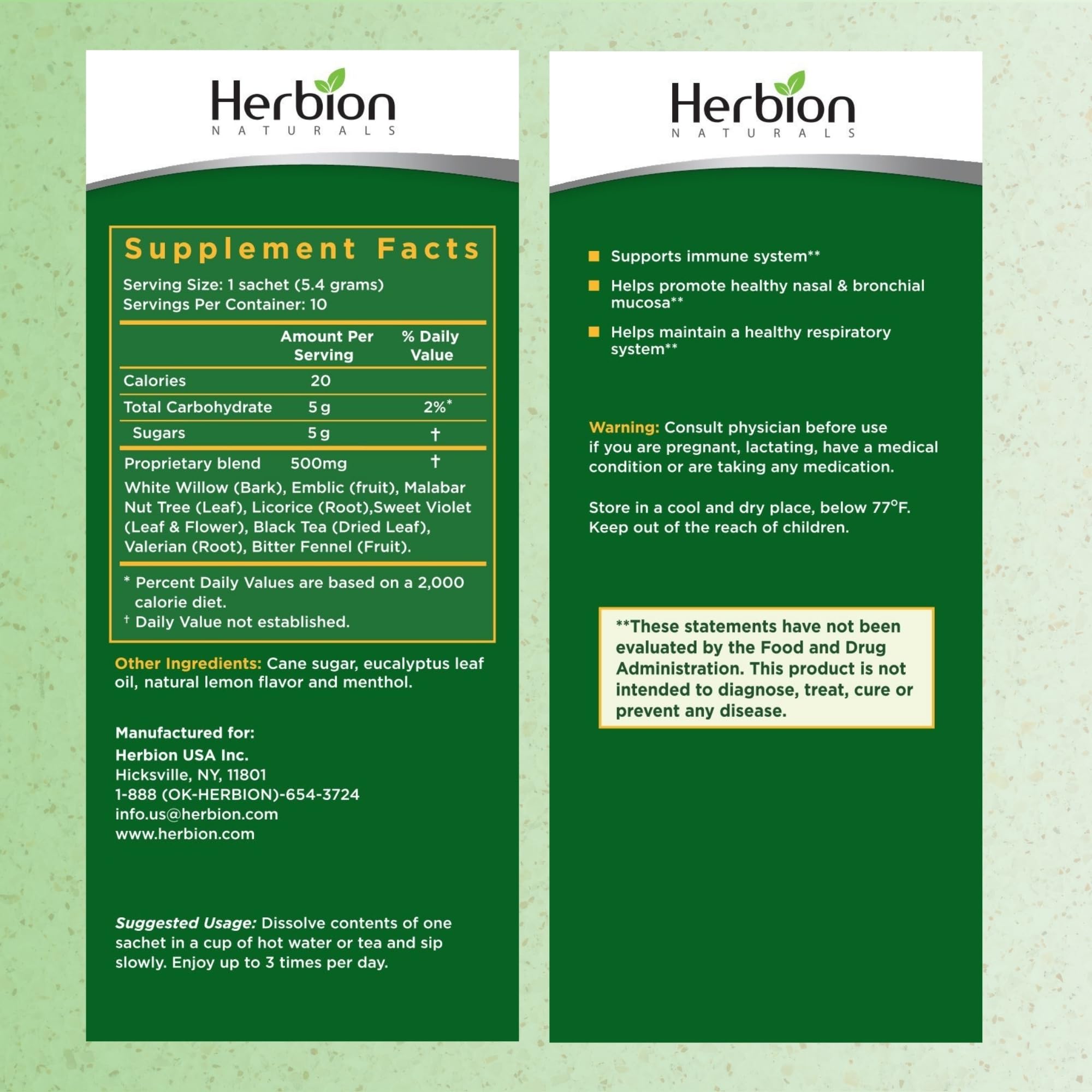 HERBION Naturals granulos respiratorio disolución en agua tibia para comodidad diaria