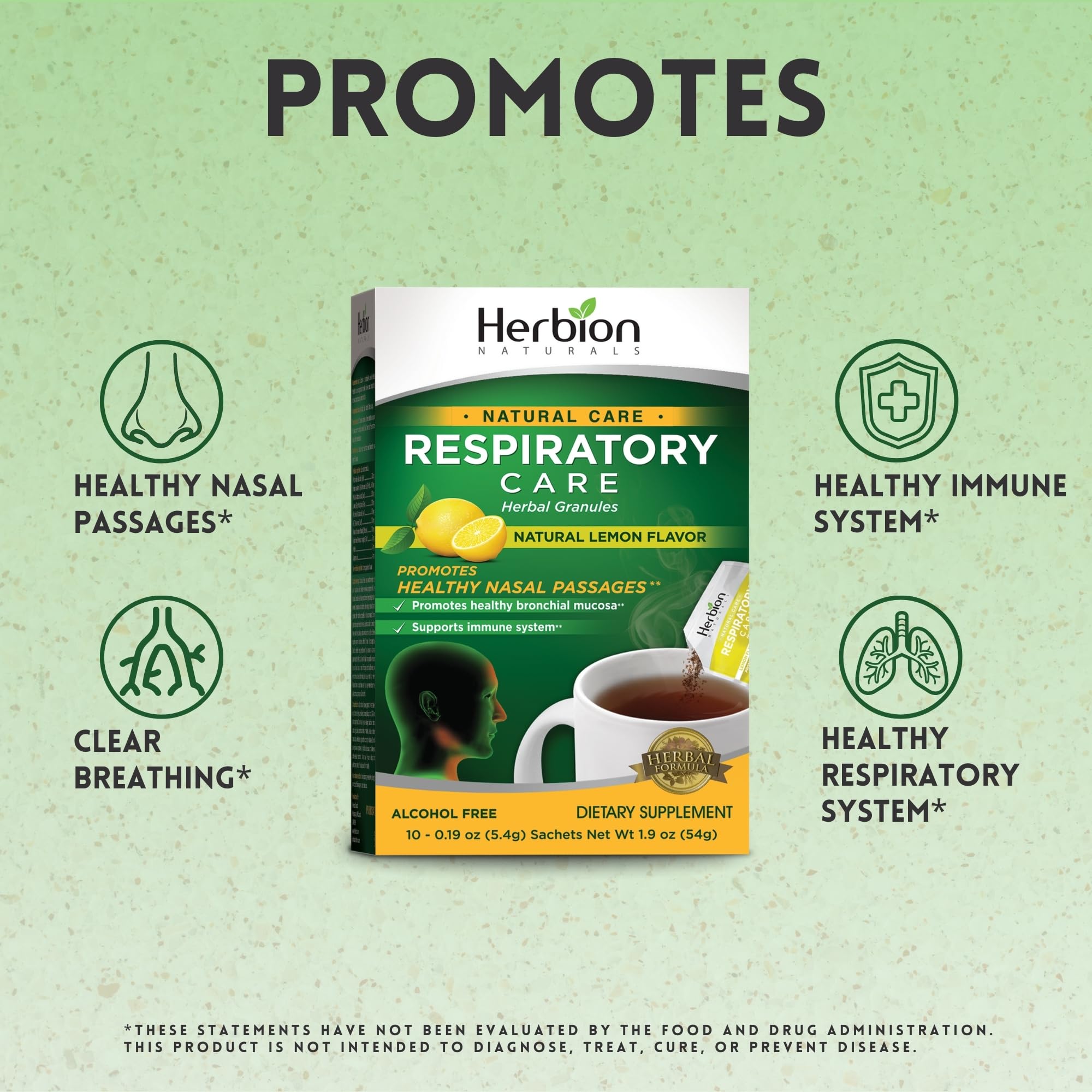 HERBION Naturals granulos respiratorio paquetes individuales para uso en viaje