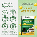 HERBION Naturals granulos respiratorio sabor limón para beber caliente