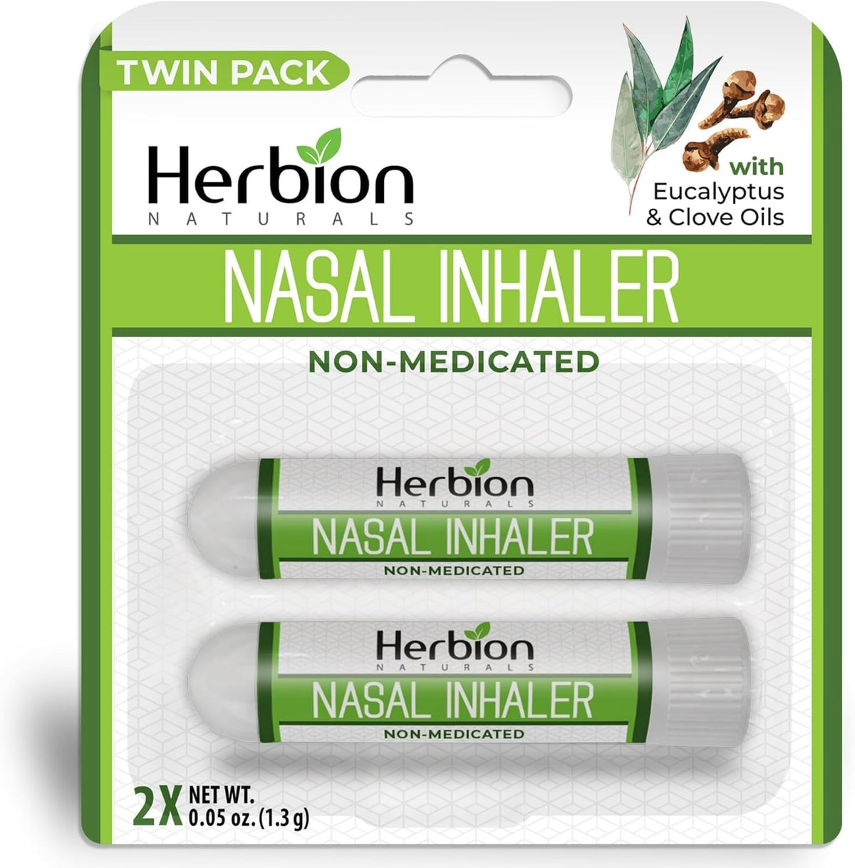 Herbion Naturals inhalador nasal en envase portátil para alivio rápido