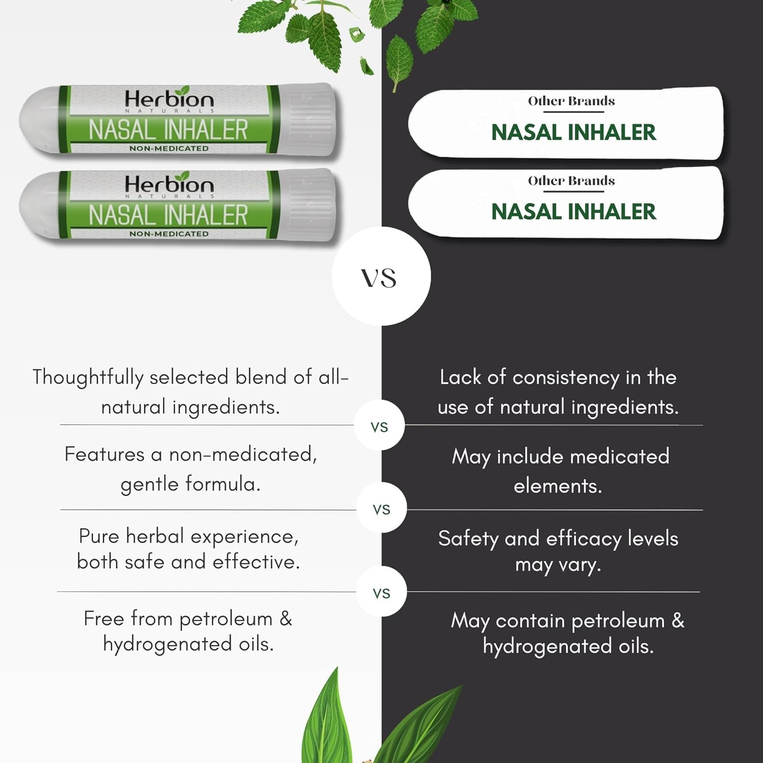 Herbion Naturals inhalador nasal ideal para uso diario