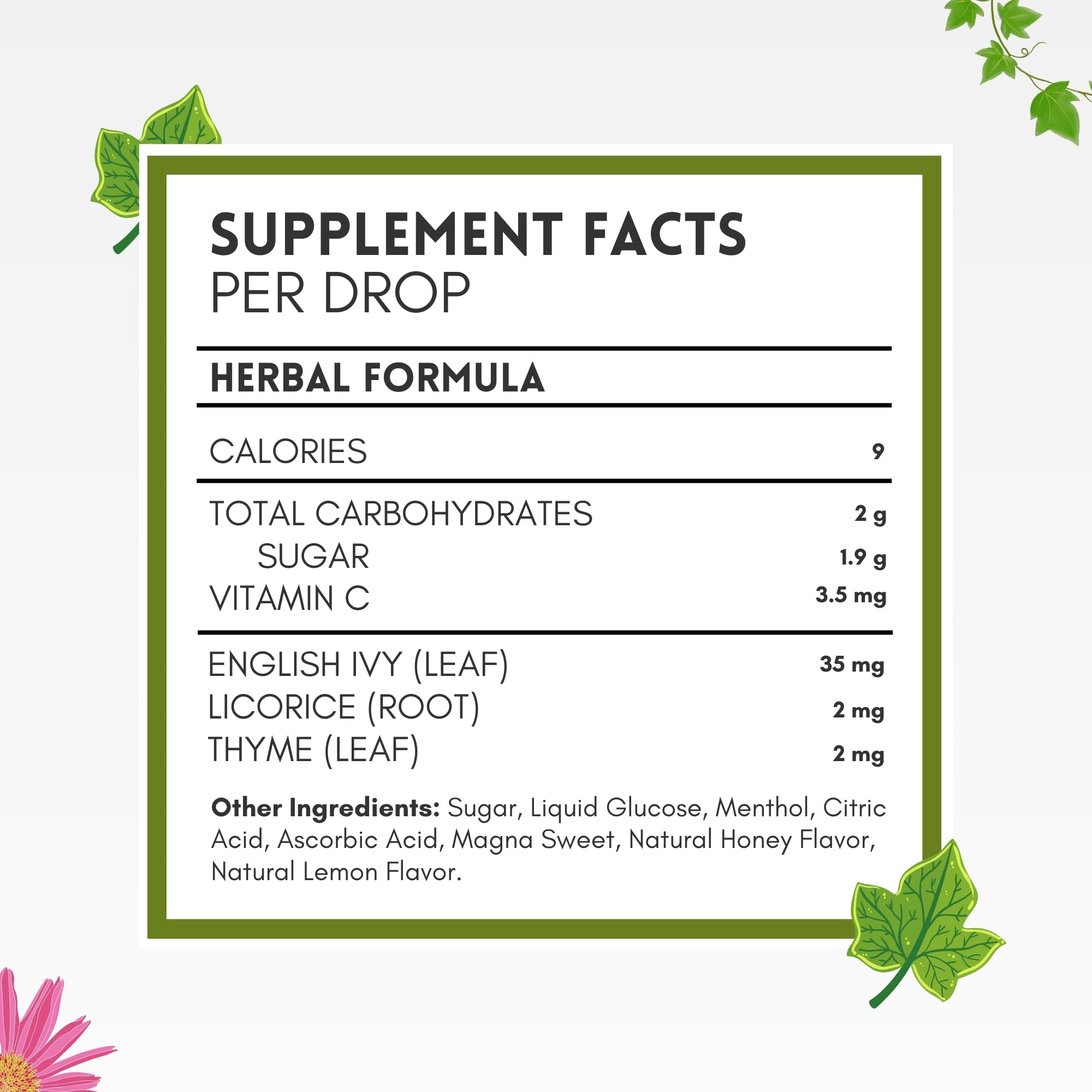 Regaliz en la mezcla de Herbion Naturals con sabor natural