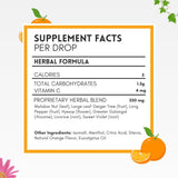 Sabor naranja natural de HERBION Naturals para tos suave