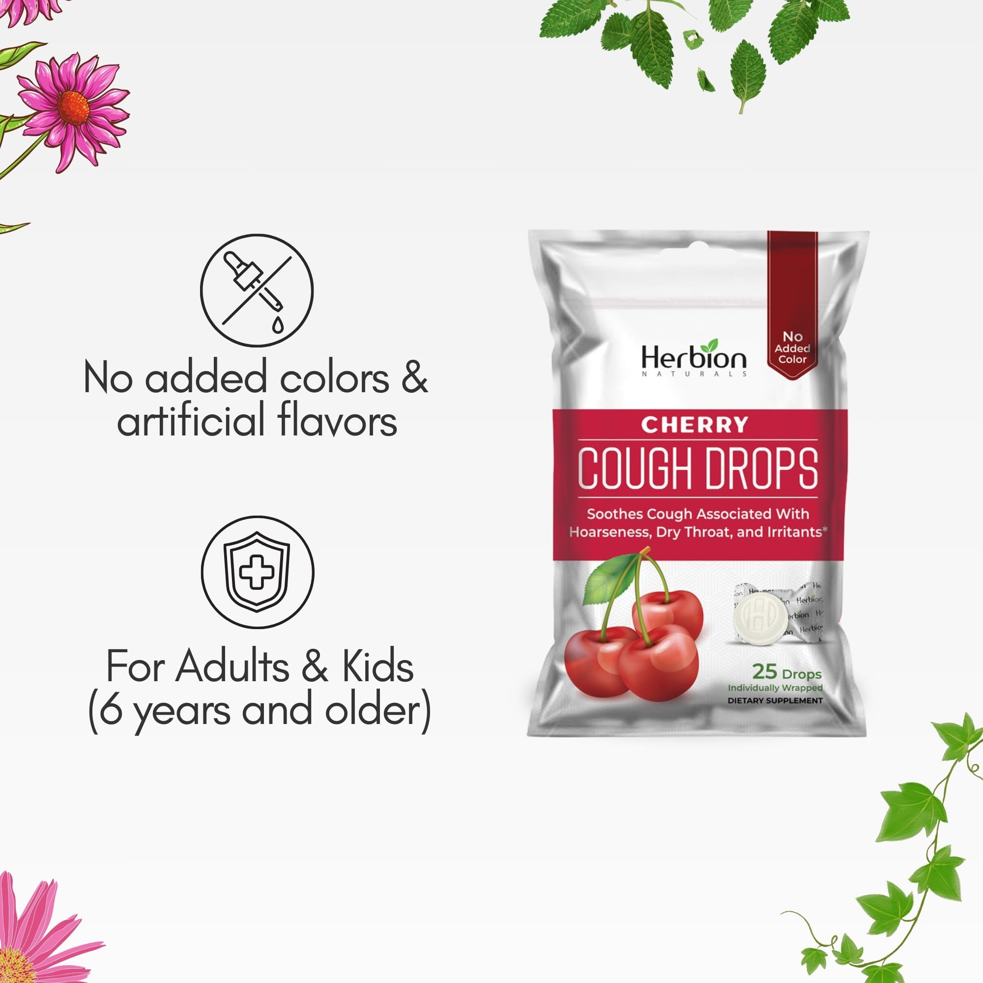 Textura recubridora de HERBION Naturals que protege la garganta