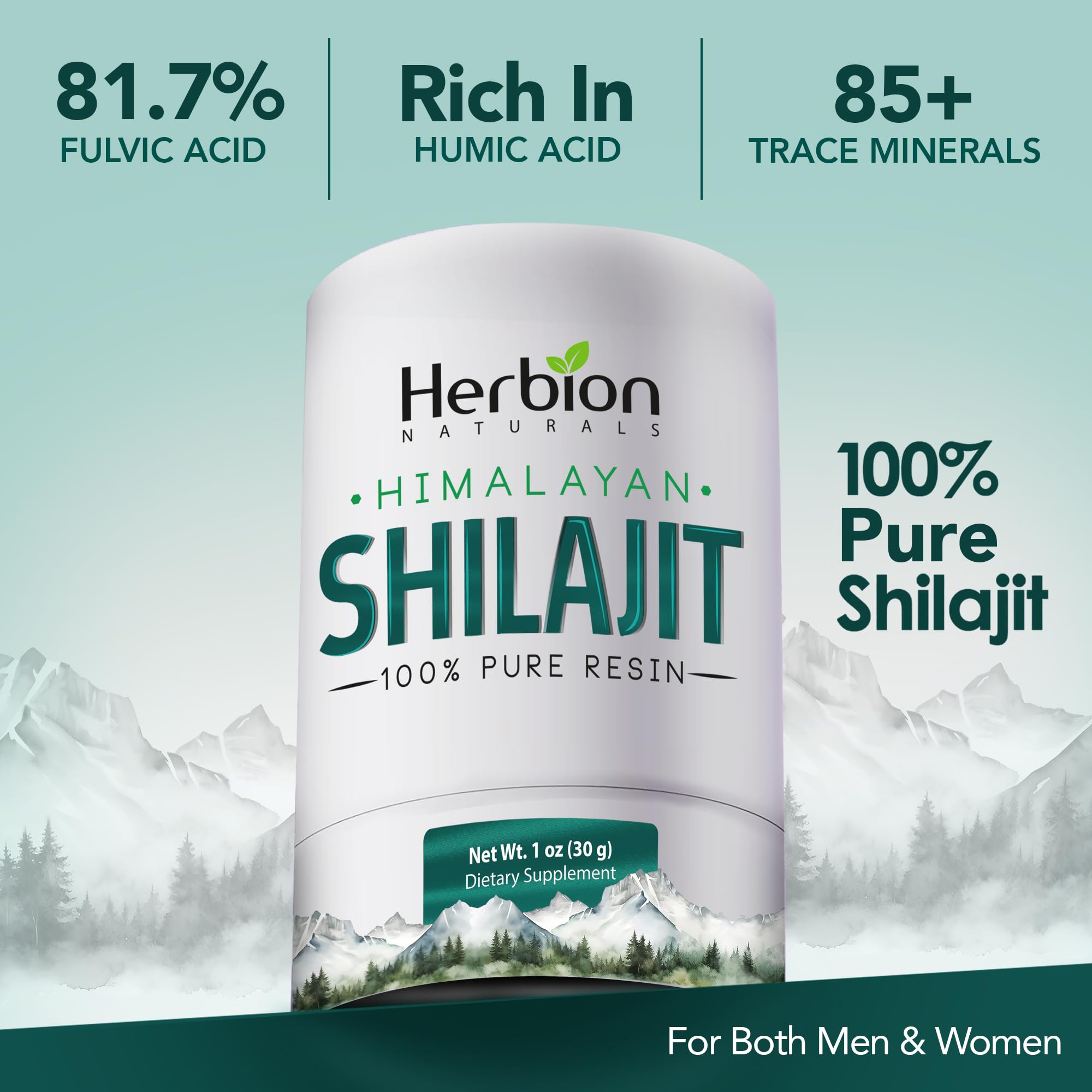 Herbion Shilajit Resina Himalaya: detalle de cuchara metálica para dosificación precisa.