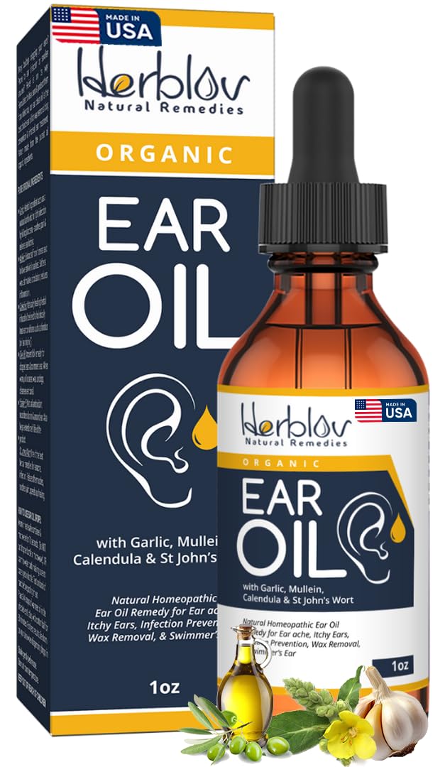 Herblov aceite para oídos: bote visible, uso suave para molestias.