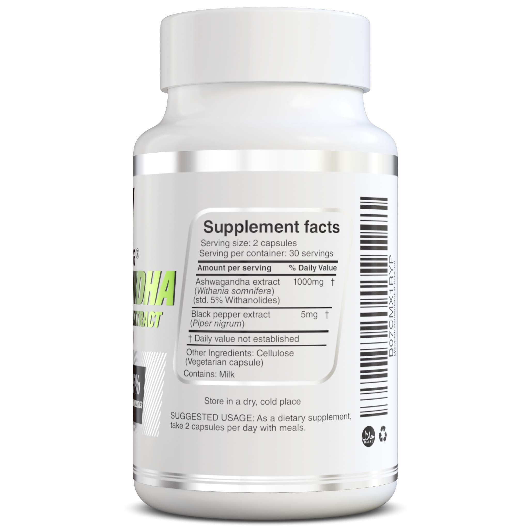 Mezcla de Ashwagandha KSM-66 con extracto patentado.