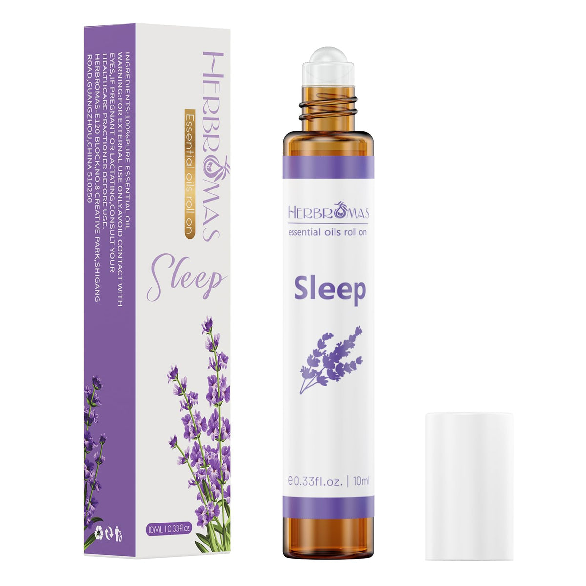 HERBROMAS roll-on relajación, botella para difundir aromas calmantes en casa