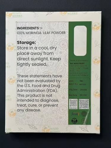 Herbs Botanica Moringa, polvo puro para batidos nutritivos.